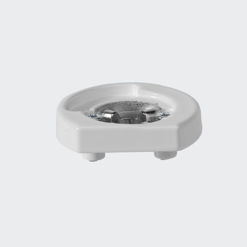 Rosette de fixation RAL9016 (blanc trafic) | Gauche