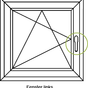 Poignée de fenêtre blanche, 98050191 
