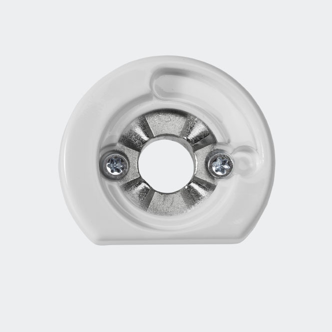 Rosette de fixation RAL9016 (blanc trafic) | Droite