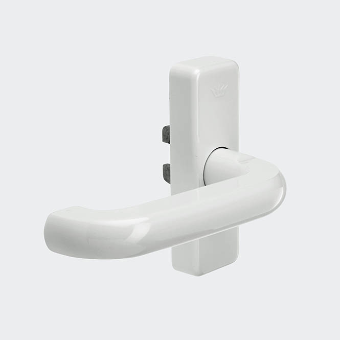 Poignée de fenêtre (crémone-levier manuel), 21455600 Blanc