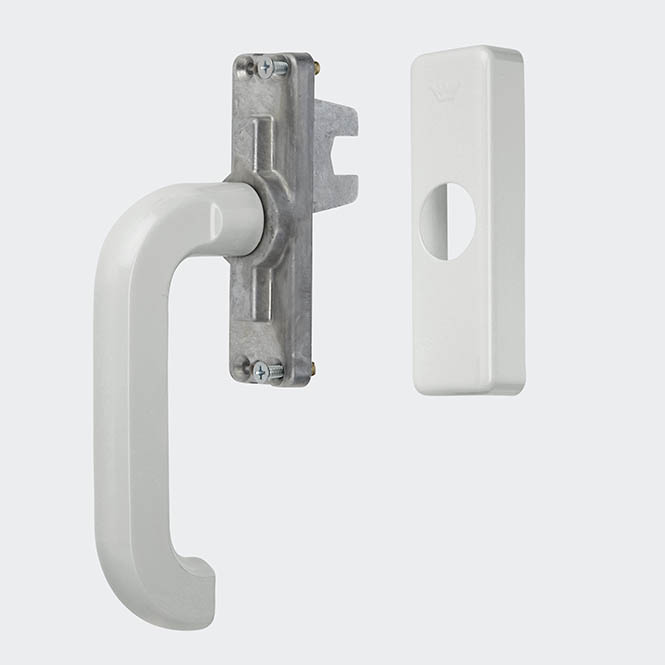 Poignée de fenêtre (crémone-levier manuel), 21455600 Blanc