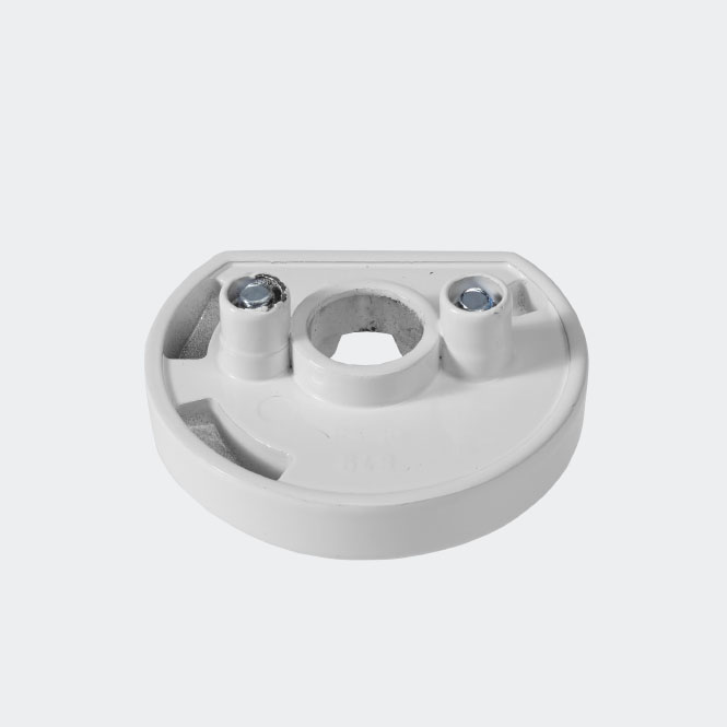 Rosette de fixation RAL9016 (blanc trafic) | Droite