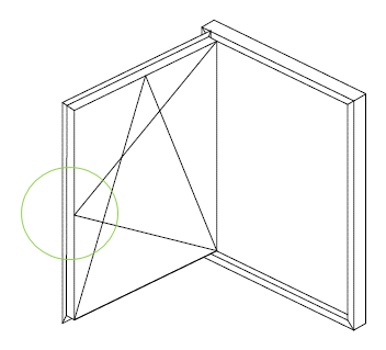 Crémone de verrouillage encastrée 23 mm, 243033 gauche